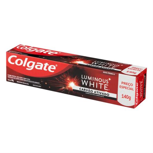 Creme Dental Carvão Ativado Dazzling Mint Colgate Luminous White Caixa 140g - Imagem em destaque