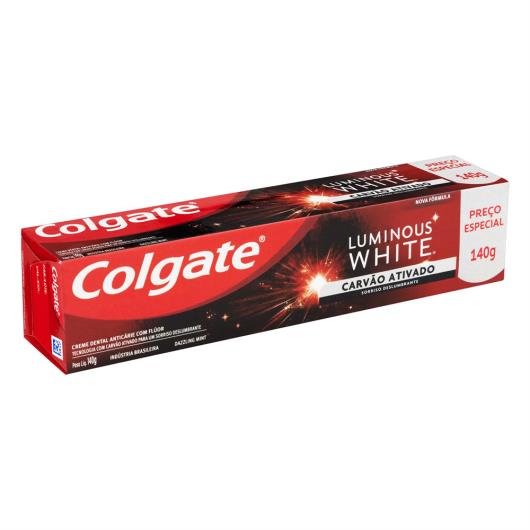 Creme Dental Carvão Ativado Dazzling Mint Colgate Luminous White Caixa 140g - Imagem em destaque
