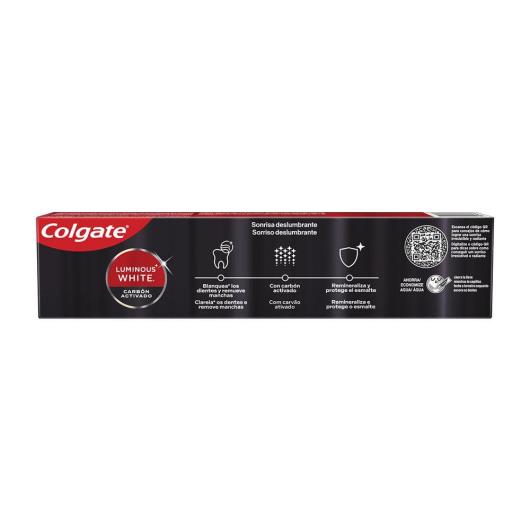 Creme Dental Clareador Colgate Luminous White Carvão Ativado 140g - Imagem em destaque