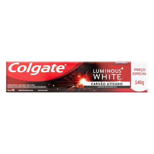 Creme Dental Carvão Ativado Dazzling Mint Colgate Luminous White Caixa 140g - Imagem em destaque