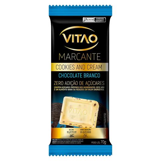 Chocolate Vitao Marcante Cookies and Cream Zero Açúcar 70g - Imagem em destaque