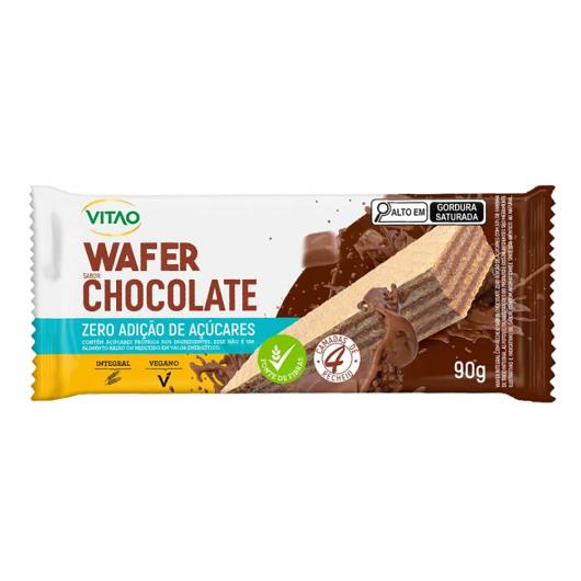 Wafer Integral Vitao Chocolate Zero Adição de Açúcares 90g - Imagem em destaque