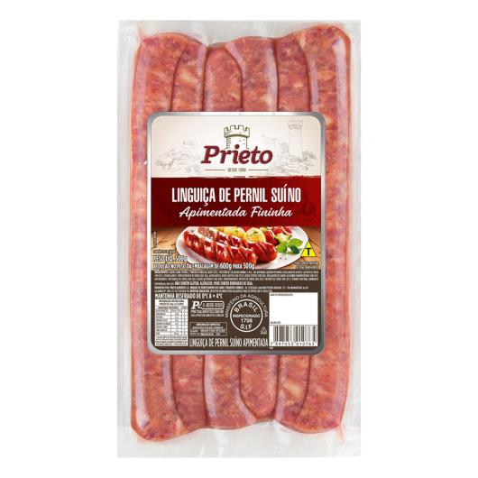 Linguiça de Pernil Suíno Fininha Apimentada Prieto 500g - Imagem em destaque