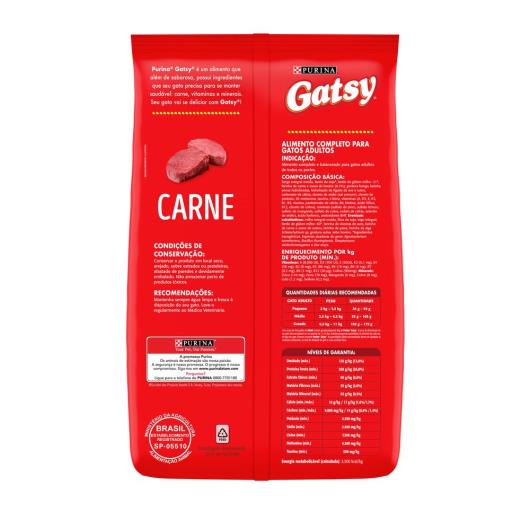 Ração GATSY Gatos Adultos Carne 1kg - Imagem em destaque