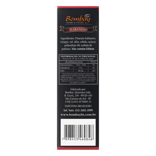 Molho de Pimenta Habanero Bombay Herbs & Spices Chilli Code Vidro 60ml - Imagem em destaque