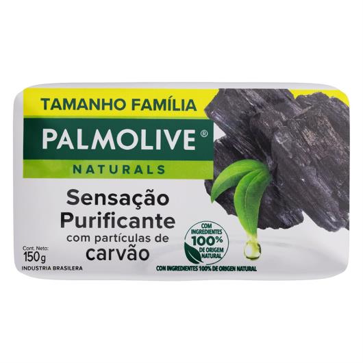 Sabonete Barra Sensação Purificante Carvão Palmolive Naturals Envoltório 150g Tamanho Família - Imagem em destaque