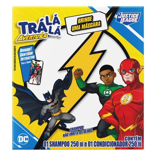 Kit Shampoo + Condicionador Infantil Justice League Trá Lá Lá Aventura sem Embaraço 250ml Cada Grátis Máscara - Imagem em destaque