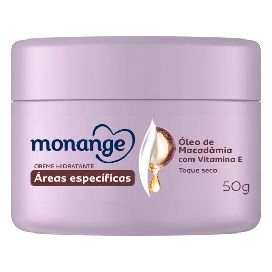 Creme Hidratante Toque Seco Óleo de Macadâmia Monange Áreas Específicas Pote 50g - Imagem em destaque