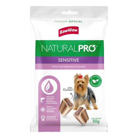 Snack Para Cães Baw Waw Natural Pro Sensitive Salmão 50g - Imagem em destaque