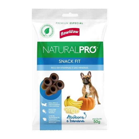 Snack Fit Para Cães Baw Waw Natural Pro Abóbora e Banana 50g - Imagem em destaque