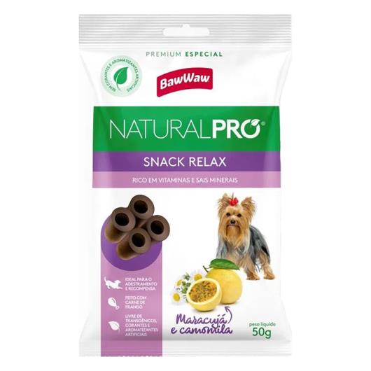 Snack Para Cães Baw Waw Natural Pro Relax Maracujá e Camomila 50g - Imagem em destaque