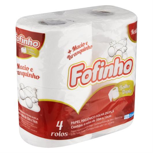 Papel Higiênico Folha Dupla Neutro Fofinho 30m Pacote 4 Unidades - Imagem em destaque