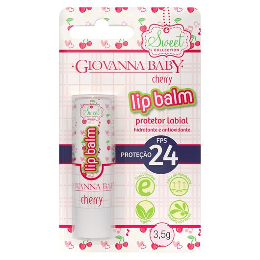 Protetor Labial Lip Balm Cherry FPS 24 Giovanna Baby Sweet Collection Blister 3,5g - Imagem em destaque