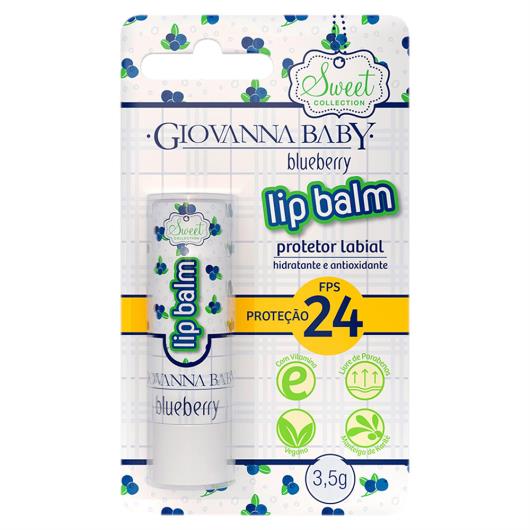 Protetor Labial Lip Balm Blueberry FPS 24 Giovanna Baby Sweet Collection Blister 3,5g - Imagem em destaque