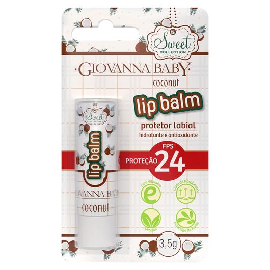 Protetor Labial Lip Balm Coconut FPS 24 Giovanna Baby Sweet Collection Blister 3,5g - Imagem em destaque