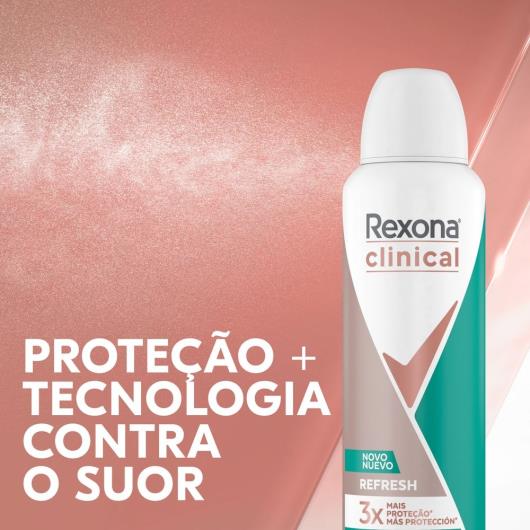 Antitranspirante Aerossol Refresh Rexona Clinical 150ml - Imagem em destaque