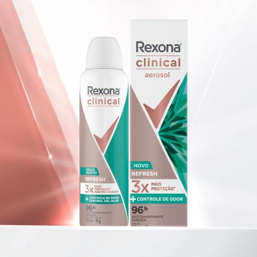 Antitranspirante Aerossol Refresh Rexona Clinical 150ml - Imagem em destaque