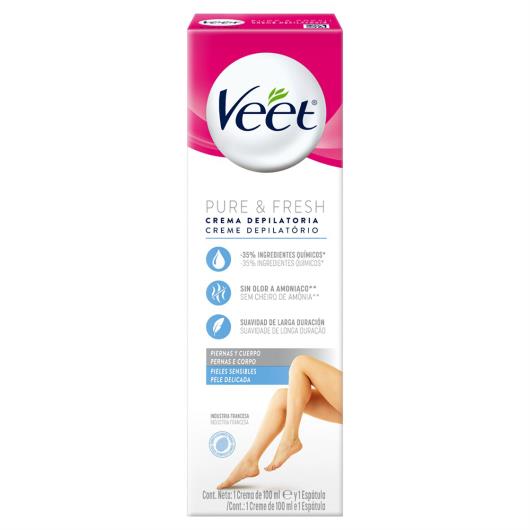 Creme Depilatório Pernas e Corpo Delicado Veet Caixa 100ml - Imagem em destaque