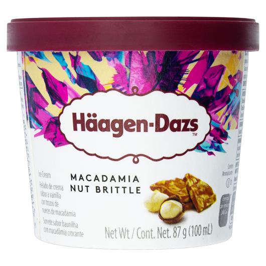 Sorvete Macadamia Nut Brittle Häagen-Dazs Pote 100ml - Imagem em destaque