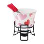 Conjunto Para Fondue Brinox Coração Cerâmica 7 Peças