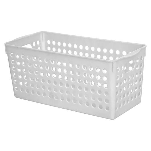 Cesto Pequeno com Furos Jolly Branco 29 x 13 x 12cm Unidade - Imagem em destaque