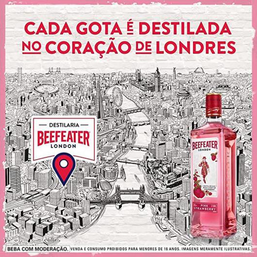 Gin London Pink Strawberry Beefeater Garrafa 700ml - Imagem em destaque