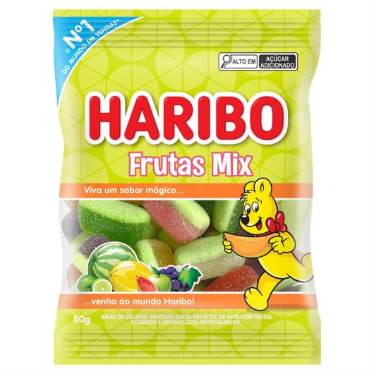 Bala de Gelatina Frutas Mix Haribo Pacote 80g - Imagem em destaque