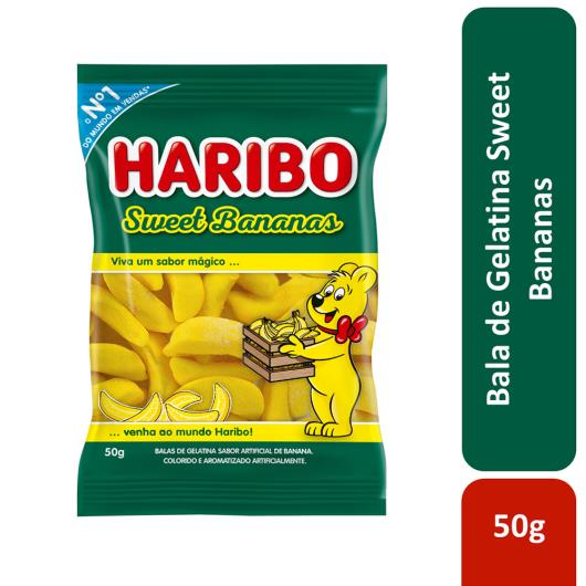 Bala de Gelatina Sweet Bananas Haribo Pacote 50g - Imagem em destaque