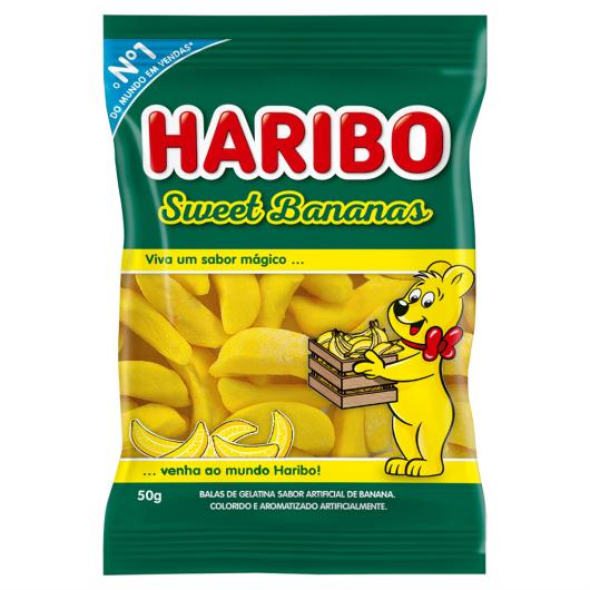 Bala de Gelatina Sweet Bananas Haribo Pacote 50g - Imagem em destaque