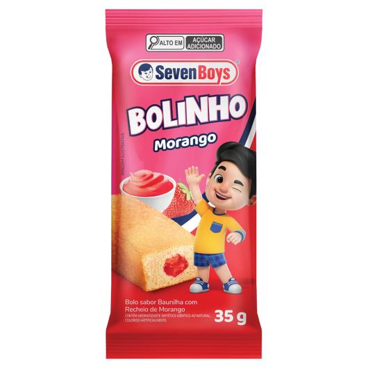 Bolinho Baunilha Recheio Morango Seven Boys Pacote 35g - Imagem em destaque