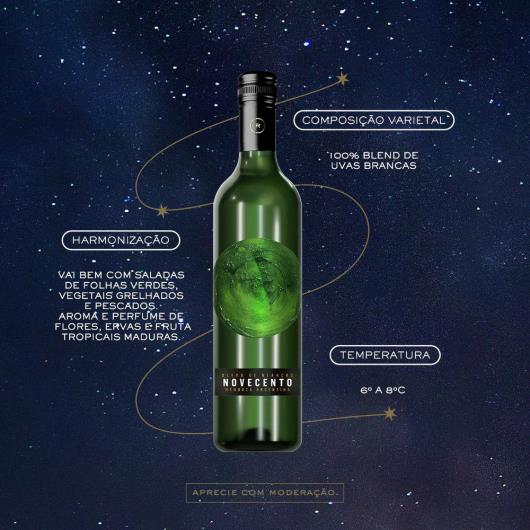 Vinho Branco Bodega Dante Robino Novecento Blend de Blancas 750ml Garrafa - Imagem em destaque