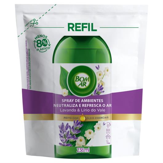 Neutralizador de Odores Lavanda & Lírio do Vale Bom Ar Sachê 236ml Refil - Imagem em destaque