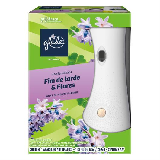 Aparelho e Odorizador de Ambiente Fim de Tarde & Flores Glade Automatic Caixa 269ml - Imagem em destaque