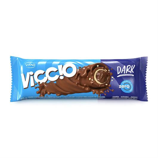 Wafer Viccio Roll Dark Chocolate Amargo Vitao 30g - Imagem em destaque