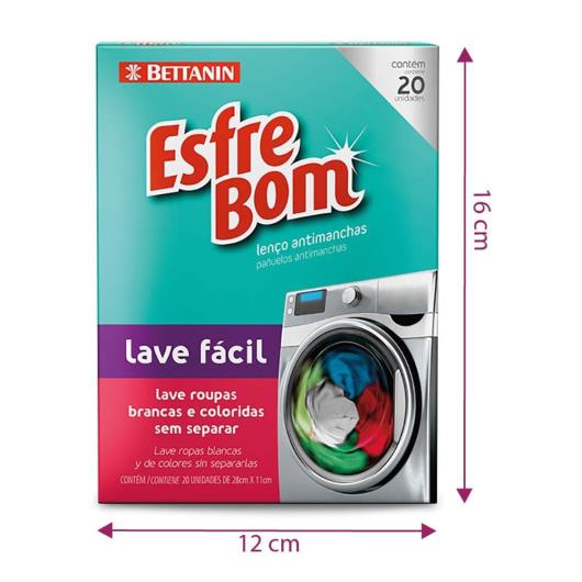 Lenço Esfrebom Antimanchas Lave Fácil 20 unidades - Imagem em destaque