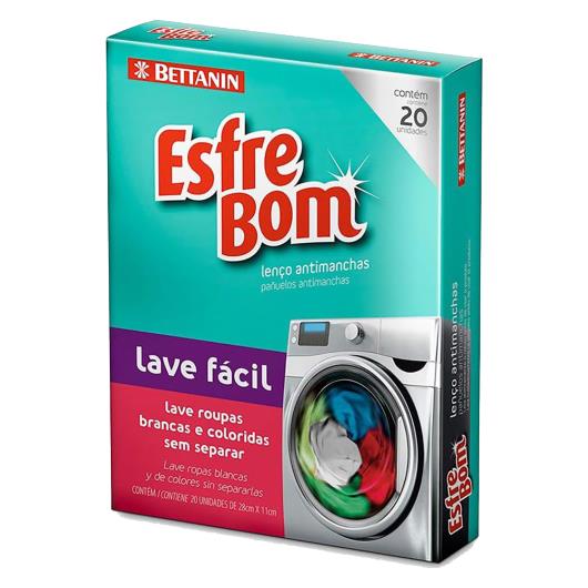 Lenço Esfrebom Antimanchas Lave Fácil 20 unidades - Imagem em destaque