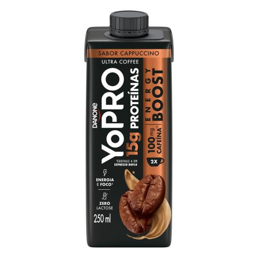 Bebida Láctea Cappuccino Zero Lactose Yopro Energy Boost Caixa 250ml - Imagem em destaque
