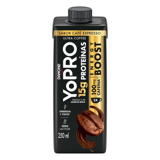 Bebida Láctea Café Expresso Zero Lactose Yopro Energy Boost Caixa 250ml - Imagem em destaque