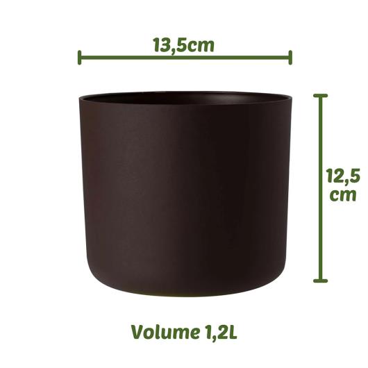 Vaso West Garden Capri Cachepot Café 14x13cm Unidade - Imagem em destaque