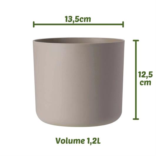 Vaso West Garden Capri Cachepot Nude 14x13cm Unidade - Imagem em destaque