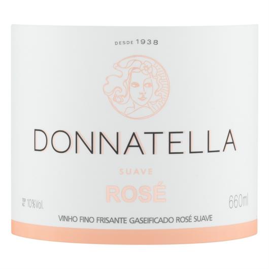 Vinho Brasileiro Rosé Frisante Fino Suave Donnatella Cabernet Sauvignon Moscato Garrafa 660ml - Imagem em destaque