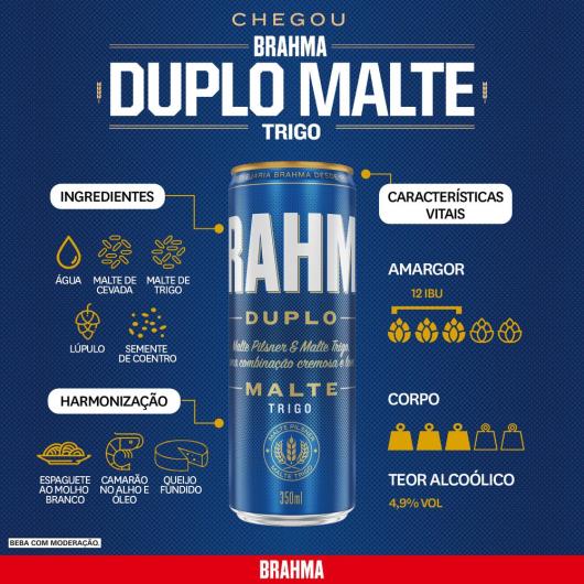 Cerveja Pilsner Trigo Duplo Malte Brahma Lata 350ml - Imagem em destaque