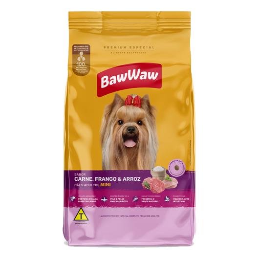 Alimento Para Cães Baw Waw Adultos Mini Carne, Frango e Arroz 5kg - Imagem em destaque