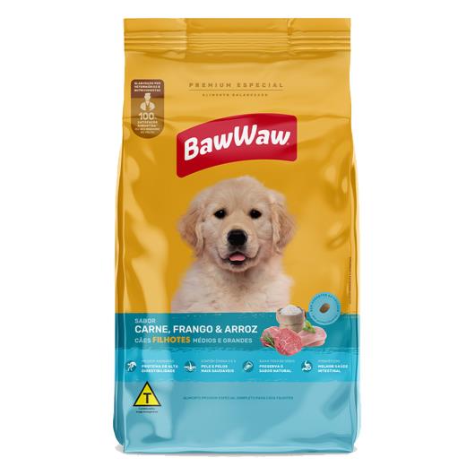 Alimento Para Cães Baw Waw Filhotes Médios Carne, Frango e Arroz 2,4kg - Imagem em destaque