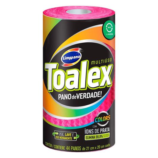 Pano Limppano Toalex Multiuso Rosa 44 Unidades - Imagem em destaque