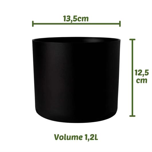 Vaso West Garden Capri Cachepot Preto Unidade - Imagem em destaque