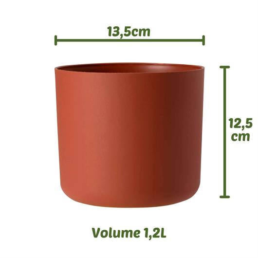 Vaso West Garden Capri Terracota 14x13cm Unidade - Imagem em destaque