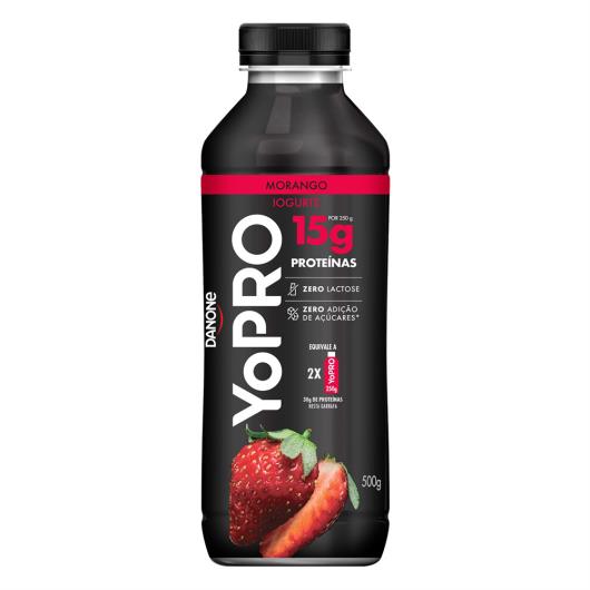 Iogurte Morango Zero Lactose Yopro Garrafa 500g - Imagem em destaque