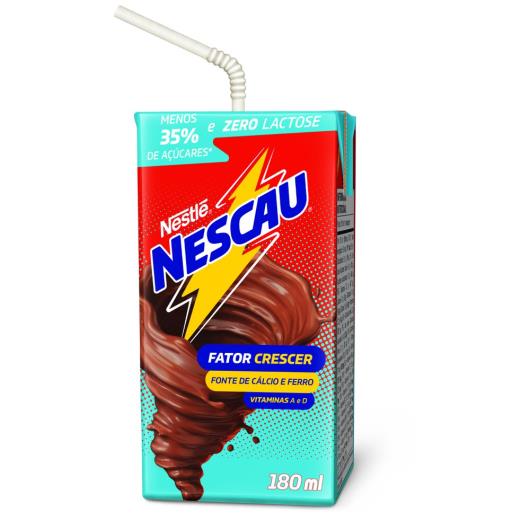 Bebida Láctea UHT Chocolate Zero Lactose Nescau Caixa 180ml - Imagem em destaque