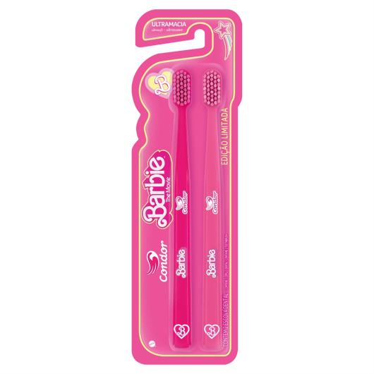 Escova Dental Ultra Macia Barbie Condor Edição Limitada 2 Unidades - Imagem em destaque